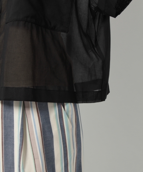 laboratory work（ラボラトリーワーク）の「シアービックポケットシャツ（シャツ/ブラウス・レディース・ホワイト/イエロー/ブラック・MEDIUM）」の8枚目の写真