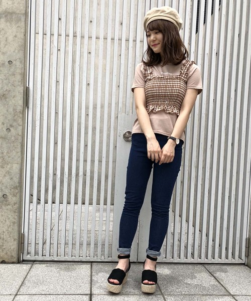 one after another NICE CLAUP(ワンアフターアナザーナイスクラップ)の「【WEB STORE限定】4WAYワンピース(ワンピース・レディース・ブラック/ピンク系その他/チェック・FREE)」の12枚目の写真