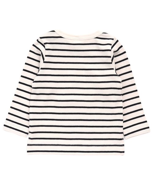 apres les cours(アプレレクール)の「長袖ボーダーTシャツ(Tシャツ/カットソー・キッズ・ブラック/ピンク/ブルー/マスタード・90/100/110/120/80/130/140)」の5枚目の写真
