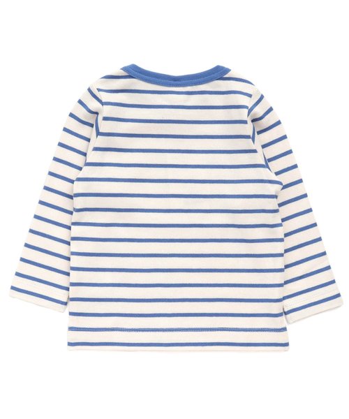apres les cours(アプレレクール)の「長袖ボーダーTシャツ(Tシャツ/カットソー・キッズ・ブラック/ピンク/ブルー/マスタード・90/100/110/120/80/130/140)」の6枚目の写真