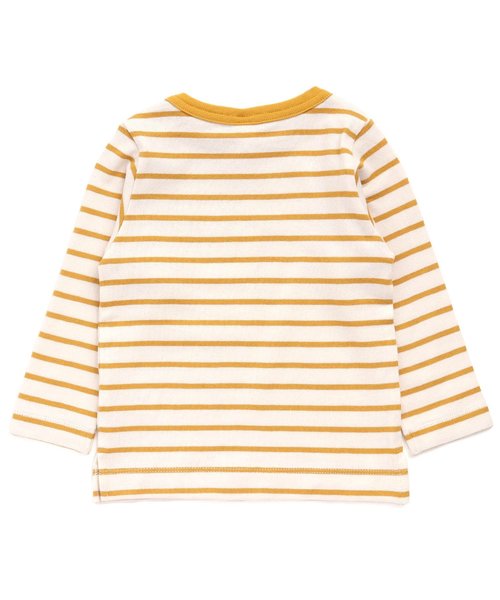 apres les cours(アプレレクール)の「長袖ボーダーTシャツ(Tシャツ/カットソー・キッズ・ブラック/ピンク/ブルー/マスタード・90/100/110/120/80/130/140)」の7枚目の写真