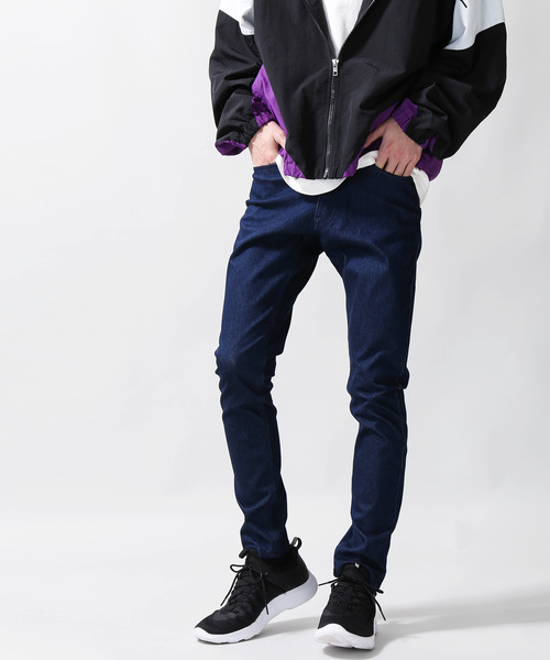 WEGO(ウィゴー)の「WEGO/wondershapeスーパースキニーパンツ(デニムパンツ・メンズ・ダークインディゴブルー/ブラック・MEDIUM/SMALL)」の8枚目の写真