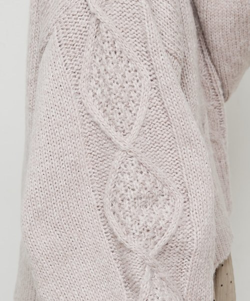 natural couture(ナチュラルクチュール)の「ざっくりケーブルニット(ニット/セーター・レディース・アイボリー/グレイッシュベージュ/パープル・FREE)」の19枚目の写真