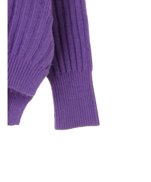 YECCA VECCA(イェッカヴェッカ)の「・ワイドリブニットプルオーバー(ニット/セーター・レディース・ブラック/パープル/アイボリー/杢グレー・FREE)」の11枚目の写真