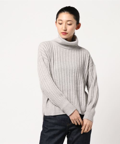 YECCA VECCA(イェッカヴェッカ)の「・ワイドリブニットプルオーバー(ニット/セーター・レディース・ブラック/パープル/アイボリー/杢グレー・FREE)」の14枚目の写真