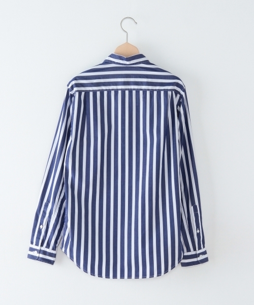 BEAUTY&YOUTH UNITED ARROWS（ビューティーアンドユースユナイテッドアローズ）の「＜steven alan＞ 100/2 BOLD/STRIPE BD/ｼｬﾂ ◆（シャツ/ブラウス・メンズ・ロイヤルブルー/ベージュ・SMALL/LARGE/MEDIUM/X-LARGE）」の3枚目の写真