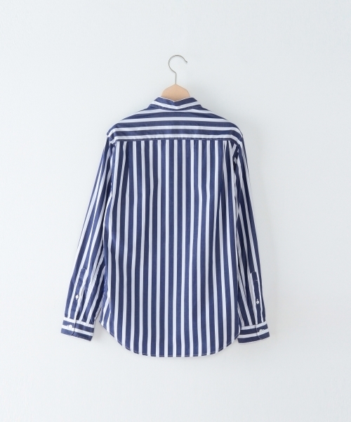 BEAUTY&YOUTH UNITED ARROWS（ビューティーアンドユースユナイテッドアローズ）の「＜steven alan＞ 100/2 BOLD/STRIPE BD/ｼｬﾂ ◆（シャツ/ブラウス・メンズ・ロイヤルブルー/ベージュ・SMALL/LARGE/MEDIUM/X-LARGE）」の9枚目の写真