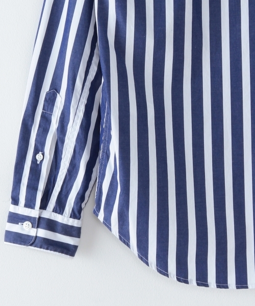 BEAUTY&YOUTH UNITED ARROWS（ビューティーアンドユースユナイテッドアローズ）の「＜steven alan＞ 100/2 BOLD/STRIPE BD/ｼｬﾂ ◆（シャツ/ブラウス・メンズ・ロイヤルブルー/ベージュ・SMALL/LARGE/MEDIUM/X-LARGE）」の11枚目の写真