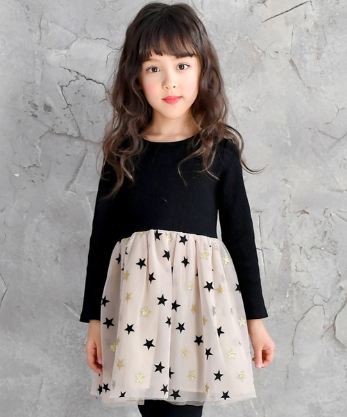 Bee des Bee（ビーデスビー）の「ドッキングワンピース（ワンピース・キッズ・ホワイト系1/ブラック系3/ブラック系2/ブラック系1/アイボリー系1/チャコール/ブルー・110cm/100cm/120cm/130cm/140cm/150cm）」の3枚目の写真