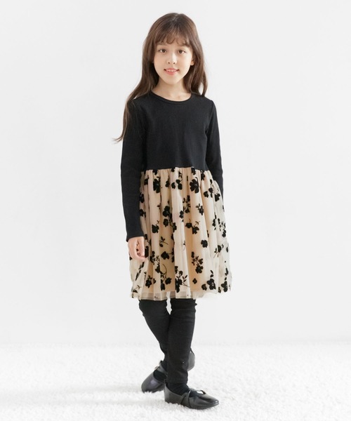 Bee des Bee（ビーデスビー）の「ドッキングワンピース（ワンピース・キッズ・ホワイト系1/ブラック系3/ブラック系2/ブラック系1/アイボリー系1/チャコール/ブルー・110cm/100cm/120cm/130cm/140cm/150cm）」の12枚目の写真