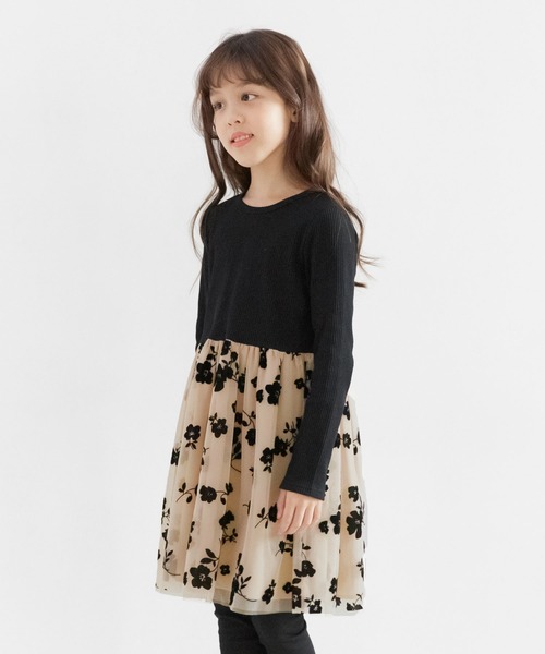 Bee des Bee（ビーデスビー）の「ドッキングワンピース（ワンピース・キッズ・ホワイト系1/ブラック系3/ブラック系2/ブラック系1/アイボリー系1/チャコール/ブルー・110cm/100cm/120cm/130cm/140cm/150cm）」の11枚目の写真