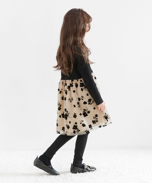 Bee des Bee（ビーデスビー）の「ドッキングワンピース（ワンピース・キッズ・ホワイト系1/ブラック系3/ブラック系2/ブラック系1/アイボリー系1/チャコール/ブルー・110cm/100cm/120cm/130cm/140cm/150cm）」の13枚目の写真