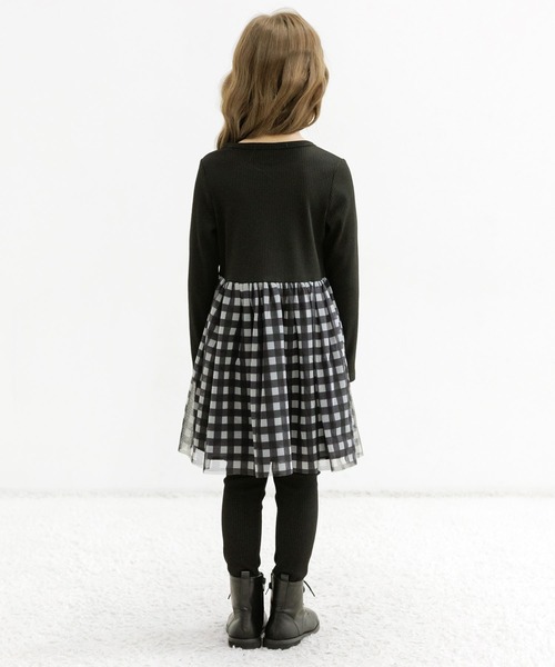 Bee des Bee（ビーデスビー）の「ドッキングワンピース（ワンピース・キッズ・ホワイト系1/ブラック系3/ブラック系2/ブラック系1/アイボリー系1/チャコール/ブルー・110cm/100cm/120cm/130cm/140cm/150cm）」の16枚目の写真