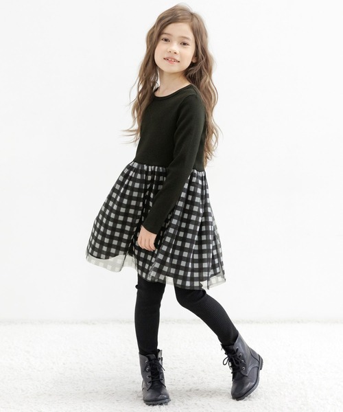 Bee des Bee（ビーデスビー）の「ドッキングワンピース（ワンピース・キッズ・ホワイト系1/ブラック系3/ブラック系2/ブラック系1/アイボリー系1/チャコール/ブルー・110cm/100cm/120cm/130cm/140cm/150cm）」の15枚目の写真