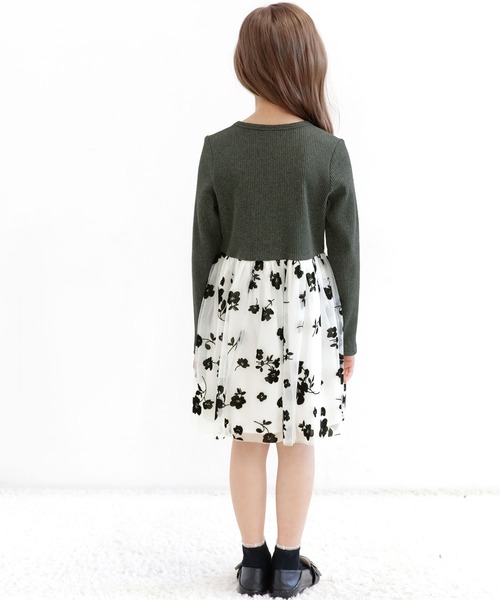 Bee des Bee（ビーデスビー）の「ドッキングワンピース（ワンピース・キッズ・ホワイト系1/ブラック系3/ブラック系2/ブラック系1/アイボリー系1/チャコール/ブルー・110cm/100cm/120cm/130cm/140cm/150cm）」の18枚目の写真