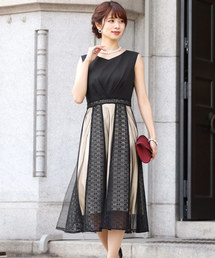 PourVous（プールヴー）の「結婚式 ワンピースドレスソフト チュール ノースリーブ&ロング 大きいサイズ フォーマル オケージョンドレス お呼ばれ 二次会 成人式 同窓会 謝恩会 20代 30代（ドレス・レディース）」