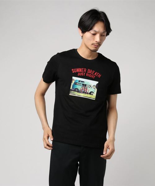 おしゃれスタ(オシャレスタ)の「プリントクルーネックTシャツ(RE)(Tシャツ/カットソー・メンズ・ホワイト/ブラック・M/L)」の6枚目の写真