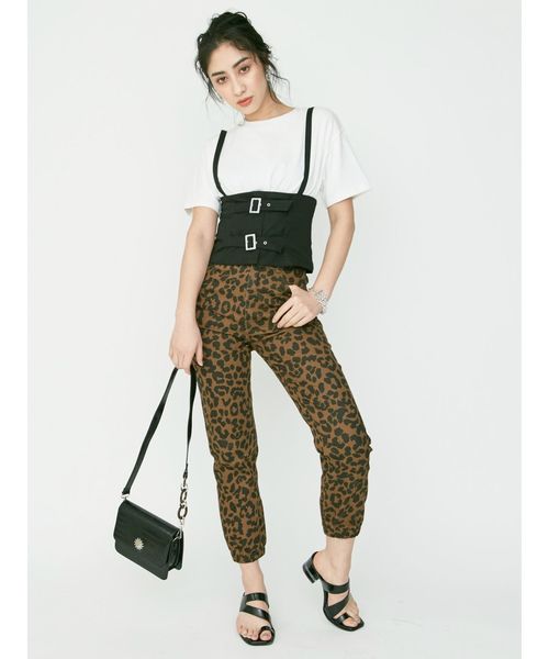 EVRIS（エヴリス）の「ルーズショートTシャツ（Tシャツ/カットソー・レディース・ホワイト/ブラック/ターコイズブルー・FREE）」の4枚目の写真