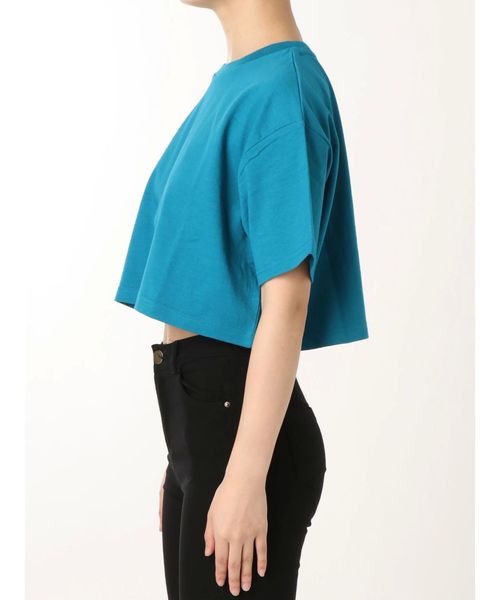 EVRIS（エヴリス）の「ルーズショートTシャツ（Tシャツ/カットソー・レディース・ホワイト/ブラック/ターコイズブルー・FREE）」の6枚目の写真