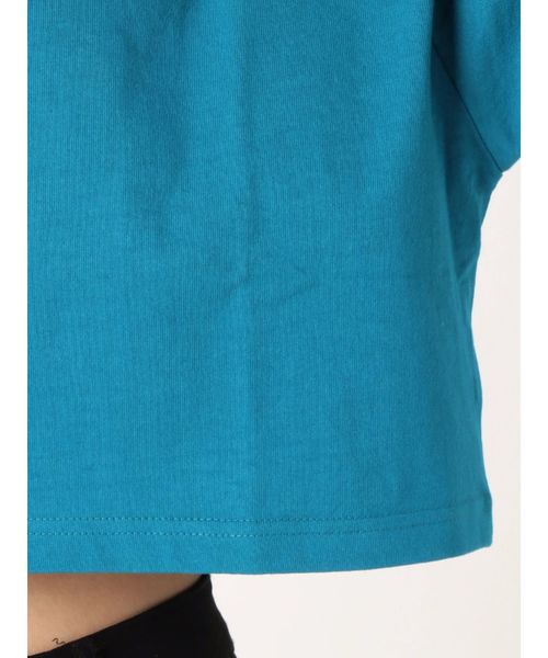 EVRIS（エヴリス）の「ルーズショートTシャツ（Tシャツ/カットソー・レディース・ホワイト/ブラック/ターコイズブルー・FREE）」の7枚目の写真