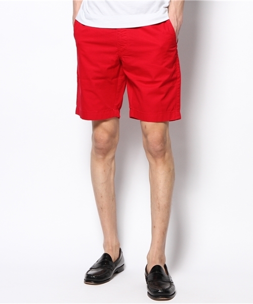 GIORDANO（ジョルダーノ）の「[GIORDANO]コットンツイルカラーチノショーツ（チノパンツ・メンズ・ホワイト/アイボリー/ブラック/ベージュ/グリーン/ダークブルー/ネイビー/イエロー/レッド/オレンジ/スミクロ/ブルー/ライトブルー・30inch/32inch/34inch/36inch/38inch）」の12枚目の写真