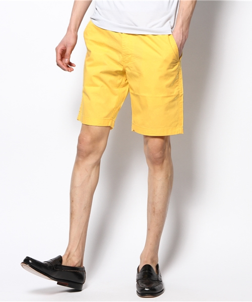 GIORDANO（ジョルダーノ）の「[GIORDANO]コットンツイルカラーチノショーツ（チノパンツ・メンズ・ホワイト/アイボリー/ブラック/ベージュ/グリーン/ダークブルー/ネイビー/イエロー/レッド/オレンジ/スミクロ/ブルー/ライトブルー・30inch/32inch/34inch/36inch/38inch）」の11枚目の写真