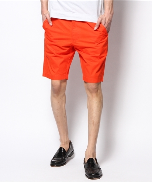 GIORDANO（ジョルダーノ）の「[GIORDANO]コットンツイルカラーチノショーツ（チノパンツ・メンズ・ホワイト/アイボリー/ブラック/ベージュ/グリーン/ダークブルー/ネイビー/イエロー/レッド/オレンジ/スミクロ/ブルー/ライトブルー・30inch/32inch/34inch/36inch/38inch）」の13枚目の写真