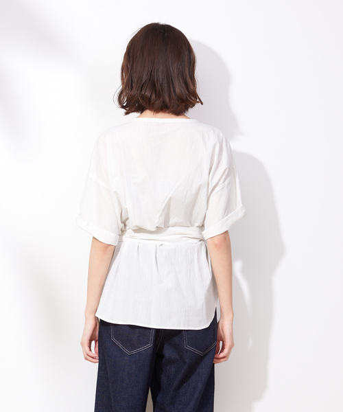 qualite（カリテ）の「【WEB限定】カシュクールブラウス（シャツ/ブラウス・レディース・ブラック/ベージュ/その他・フリー）」の21枚目の写真