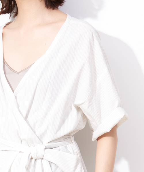 qualite（カリテ）の「【WEB限定】カシュクールブラウス（シャツ/ブラウス・レディース・ブラック/ベージュ/その他・フリー）」の15枚目の写真