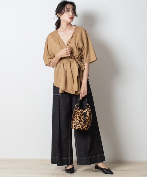 qualite（カリテ）の「【WEB限定】カシュクールブラウス（シャツ/ブラウス・レディース・ブラック/ベージュ/その他・フリー）」の11枚目の写真