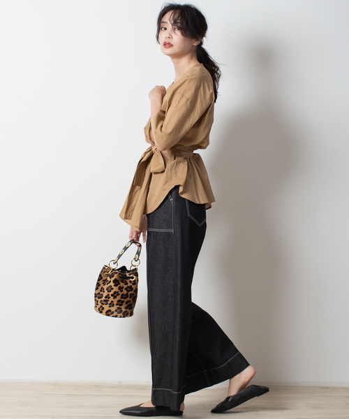 qualite（カリテ）の「【WEB限定】カシュクールブラウス（シャツ/ブラウス・レディース・ブラック/ベージュ/その他・フリー）」の17枚目の写真