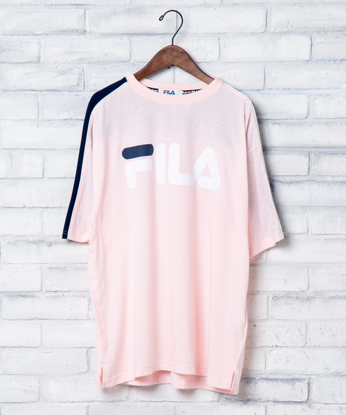 FILA(フィラ)の「∴WEGO/FILA別注パイピング切替Tシャツ(Tシャツ/カットソー・メンズ・ホワイト/サックスブルー/ライトイエロー/ライトピンク・MEDIUM/LARGE)」の15枚目の写真