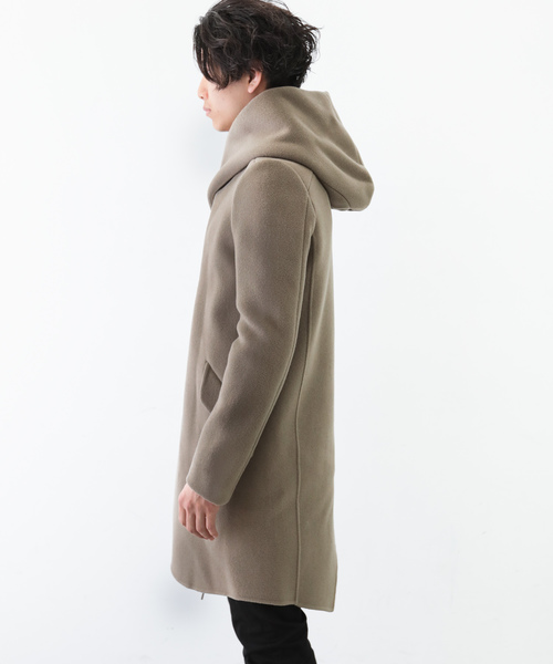 ATTACHMENT（アタッチメント）の「カシミア混ダブルフェイスビーバー　フーデットコート（その他アウター・メンズ・ブラック系その他/グリーン系その他・2/3/1）」の13枚目の写真