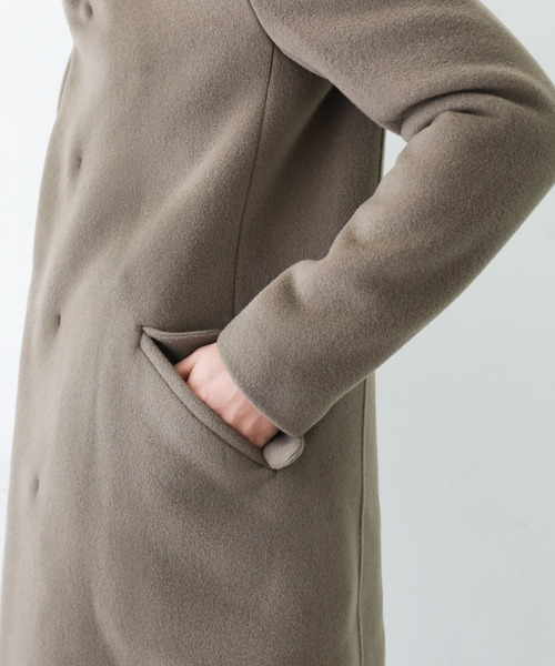 ATTACHMENT（アタッチメント）の「カシミア混ダブルフェイスビーバー　フーデットコート（その他アウター・メンズ・ブラック系その他/グリーン系その他・2/3/1）」の16枚目の写真