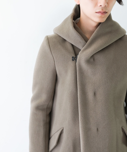 ATTACHMENT（アタッチメント）の「カシミア混ダブルフェイスビーバー　フーデットコート（その他アウター・メンズ・ブラック系その他/グリーン系その他・2/3/1）」の17枚目の写真