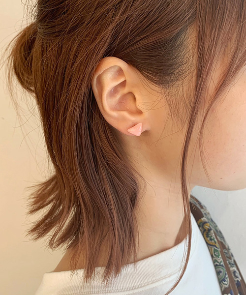 dictionary（ディクショナリー）の「【dictionary / ディクショナリー】 カラービーズ ピアス（ピアス（両耳用）・レディース・ホワイト/ピンク/イエロー/ベージュ/ブラウン/レッド/オフホワイト/ターコイズブルー・FREE）」の7枚目の写真