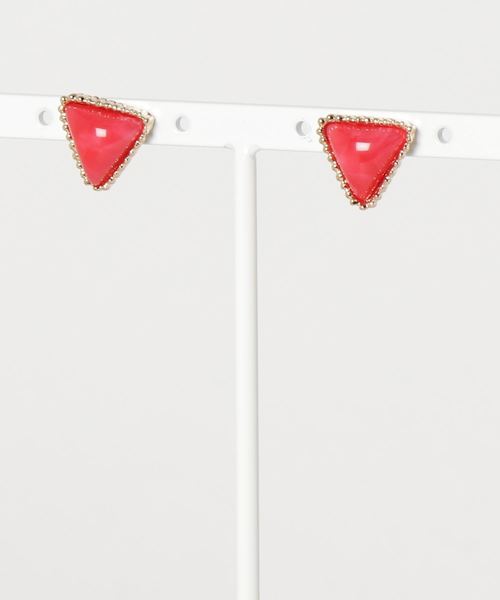 dictionary（ディクショナリー）の「【dictionary / ディクショナリー】 カラービーズ ピアス（ピアス（両耳用）・レディース・ホワイト/ピンク/イエロー/ベージュ/ブラウン/レッド/オフホワイト/ターコイズブルー・FREE）」の9枚目の写真