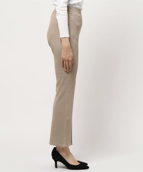 KOBE LETTUCE（コウベレタス）の「リブフレアパンツ【セットアップOK】（その他パンツ・レディース・パープル/グリーン/ブラック/ベージュ・FREE）」の5枚目の写真