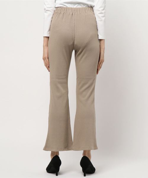 KOBE LETTUCE（コウベレタス）の「リブフレアパンツ【セットアップOK】（その他パンツ・レディース・パープル/グリーン/ブラック/ベージュ・FREE）」の6枚目の写真