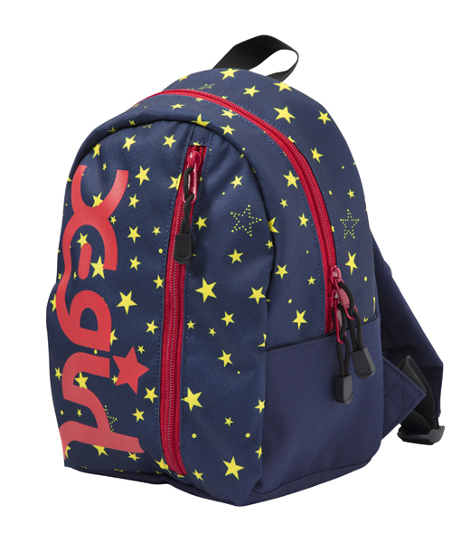 X-girl Stages（エックスガールステージス）の「LOGO  BASIC  BACKPACK  2 (M)　/ リュック（バックパック/リュック・キッズ・ブラック/ネイビー/ピンク・MEDIUM）」の2枚目の写真