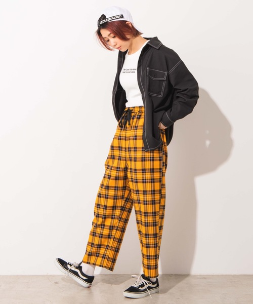 WEGO（ウィゴー）の「WEGO/ステッチポケットシャツジャケット（シャツ/ブラウス・レディース・ブラック/パープル/ブラック系その他2・FREE）」の9枚目の写真