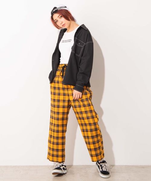 WEGO（ウィゴー）の「WEGO/ステッチポケットシャツジャケット（シャツ/ブラウス・レディース・ブラック/パープル/ブラック系その他2・FREE）」の12枚目の写真