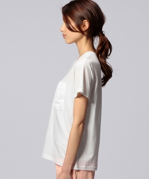 UNITED ARROWS（ユナイテッドアローズ）の「UAW C P ポケット Tシャツ ◆（Tシャツ/カットソー・レディース・ホワイト/ブラック・フリー）」の7枚目の写真