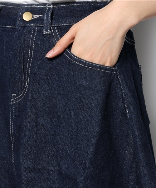 Chico（チコ）の「デニムフレアスカート（スカート・レディース・ネイビー/オフホワイト・FREE）」の13枚目の写真