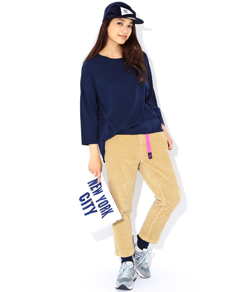 BEAMS BOY（ビームスボーイ）の「BEAMS BOY / ドロップショルダー 裾ラウンド7分袖（Tシャツ/カットソー・レディース・ネイビー/ホワイト/グレー/グリーン系その他・ONE SIZE）」の11枚目の写真