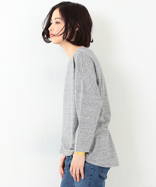 BEAMS BOY（ビームスボーイ）の「BEAMS BOY / ドロップショルダー 裾ラウンド7分袖（Tシャツ/カットソー・レディース・ネイビー/ホワイト/グレー/グリーン系その他・ONE SIZE）」の13枚目の写真