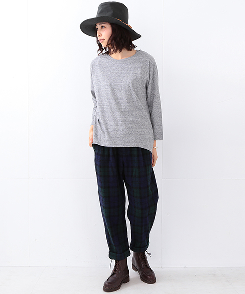 BEAMS BOY（ビームスボーイ）の「BEAMS BOY / ドロップショルダー 裾ラウンド7分袖（Tシャツ/カットソー・レディース・ネイビー/ホワイト/グレー/グリーン系その他・ONE SIZE）」の17枚目の写真