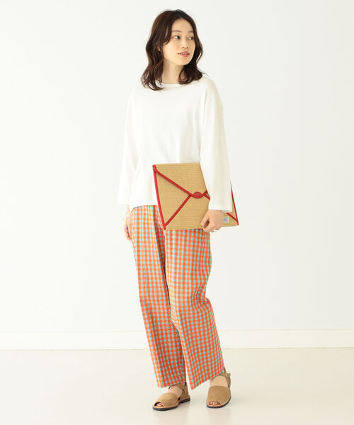 BEAMS BOY（ビームスボーイ）の「BEAMS BOY / ドロップショルダー 裾ラウンド7分袖（Tシャツ/カットソー・レディース・ネイビー/ホワイト/グレー/グリーン系その他・ONE SIZE）」の5枚目の写真