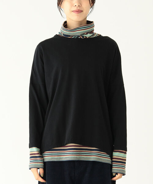 BEAMS BOY（ビームスボーイ）の「BEAMS BOY / ドロップショルダー 裾ラウンド7分袖（Tシャツ/カットソー・レディース・ネイビー/ホワイト/グレー/グリーン系その他・ONE SIZE）」の9枚目の写真