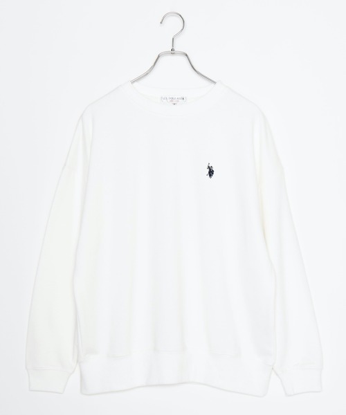 U.S. POLO ASSN.(ユーエスポロアッスン)の「∴WEGO/U.S. POLO ASSN.別注ワンポイントビッグシルエットスウェット(スウェット・レディース・アイボリー/スミクロ/ベージュ/ピンク/グリーン/ブルー/ホワイト・FREE)」の2枚目の写真
